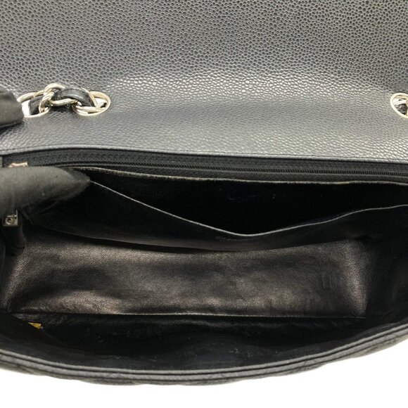 Chanel Classic Caviar Jumbo Single Flap CF Black GHW (13***96) cc419 - Picture 10 of 10